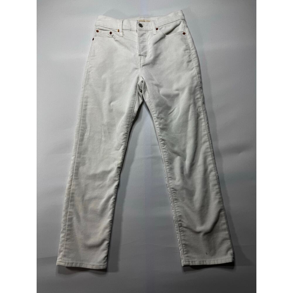 Levi's Women's Wedgie Straight Leg Button Fly White Corduroy Pants - Size 25x25*
